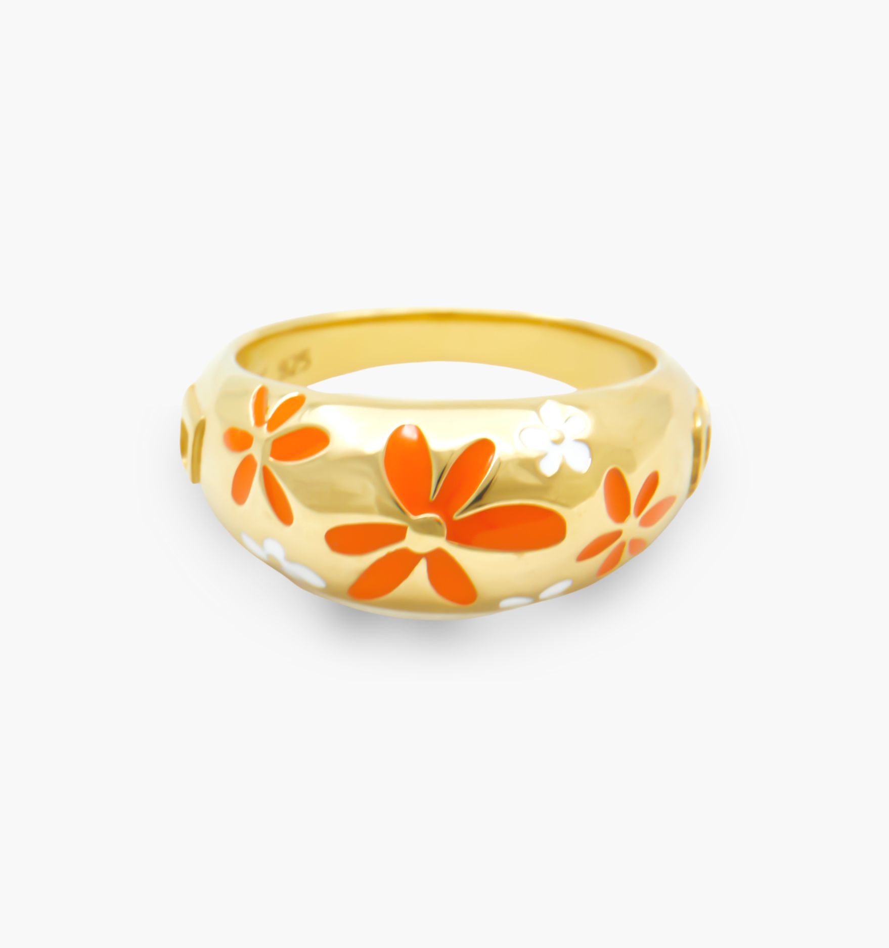Flower Ring - Orange