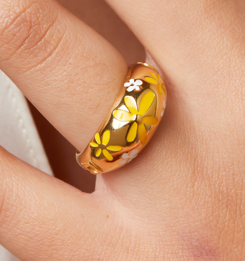 Flower Ring - Yellow