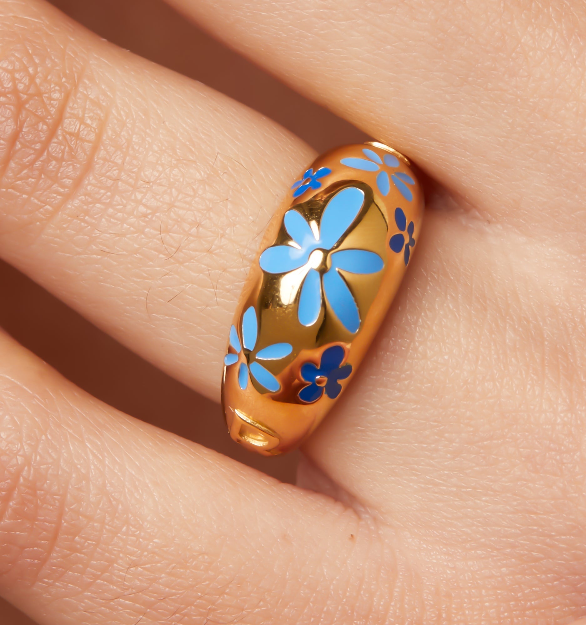 Flower Ring - Blue