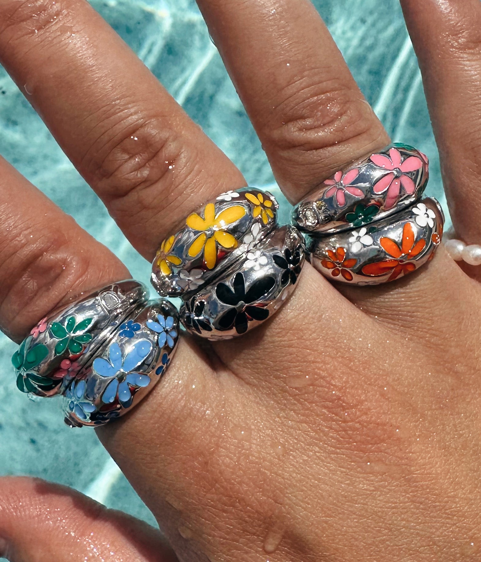 Flower Ring - Orange