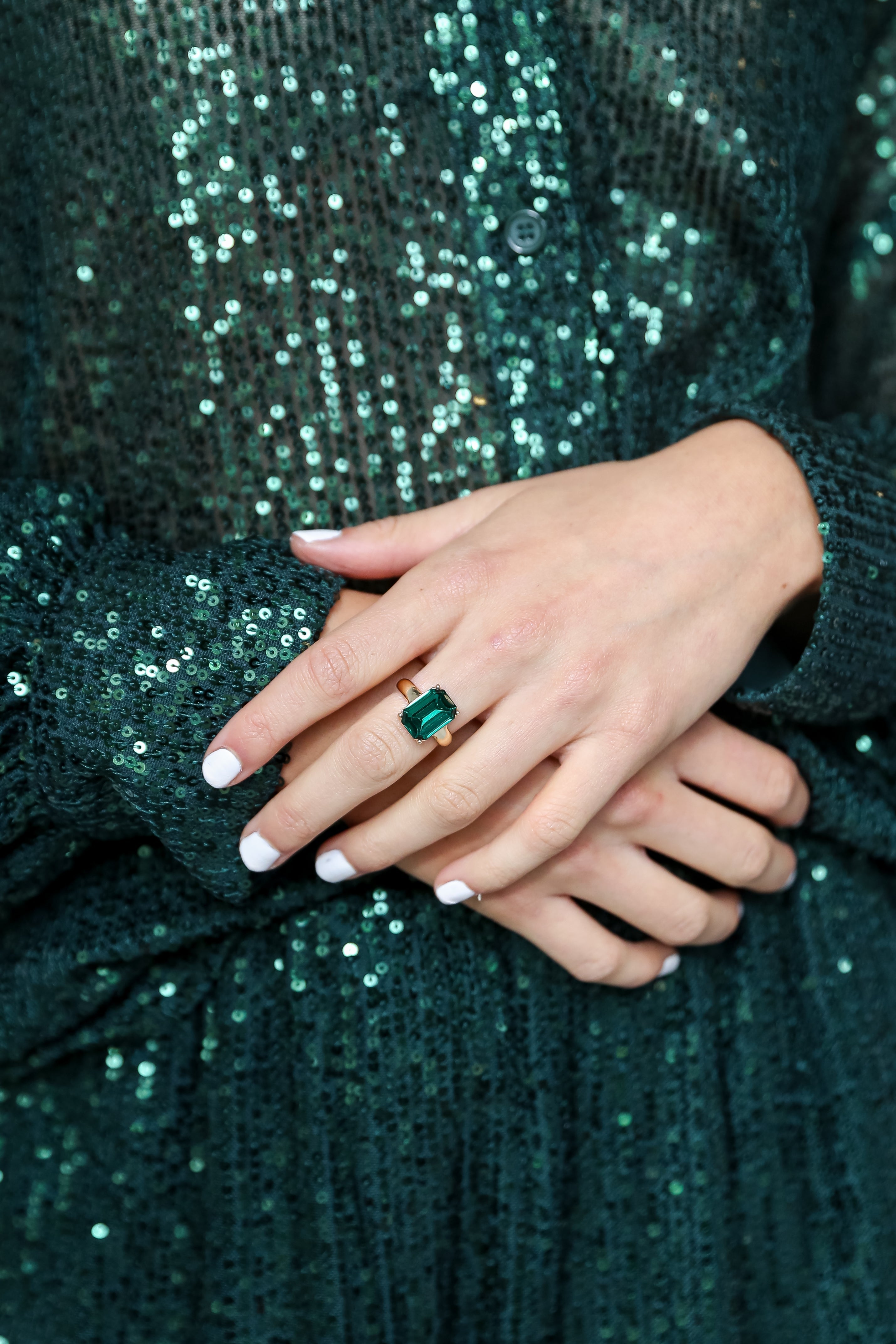 Kira Green Gemstone Ring