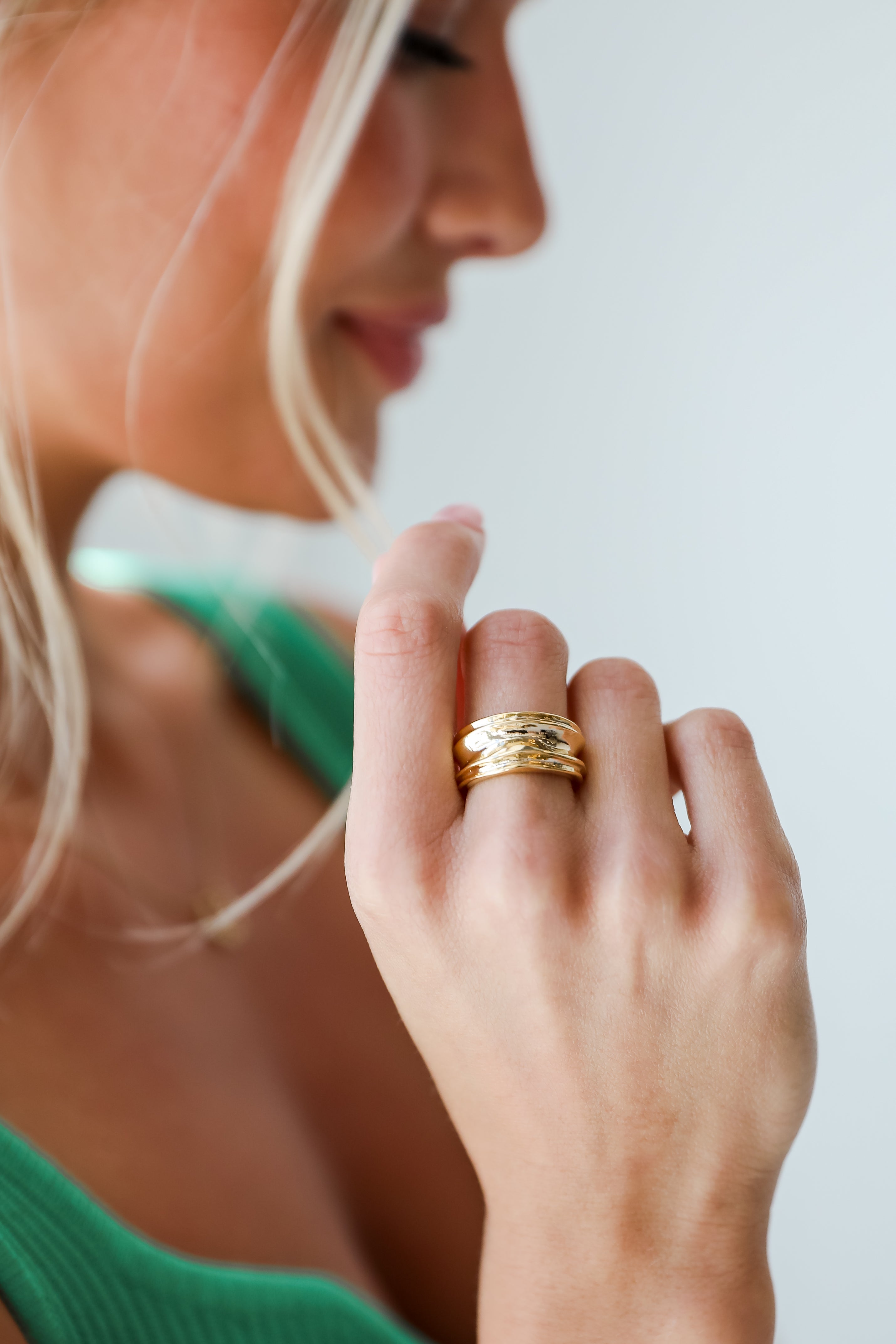 Esther Gold Hammered Ring