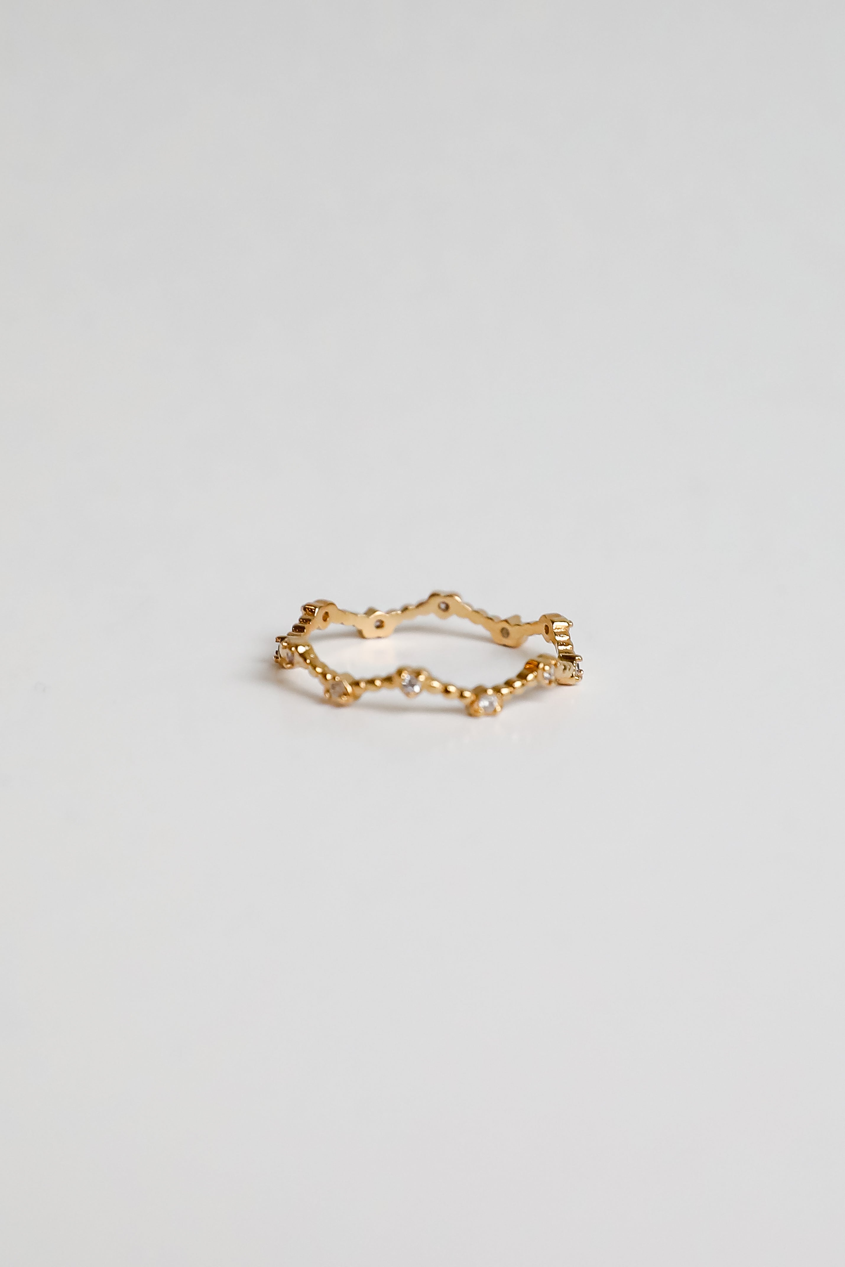 FINAL SALE - Everleigh Gold Rhinestone Heart Ring
