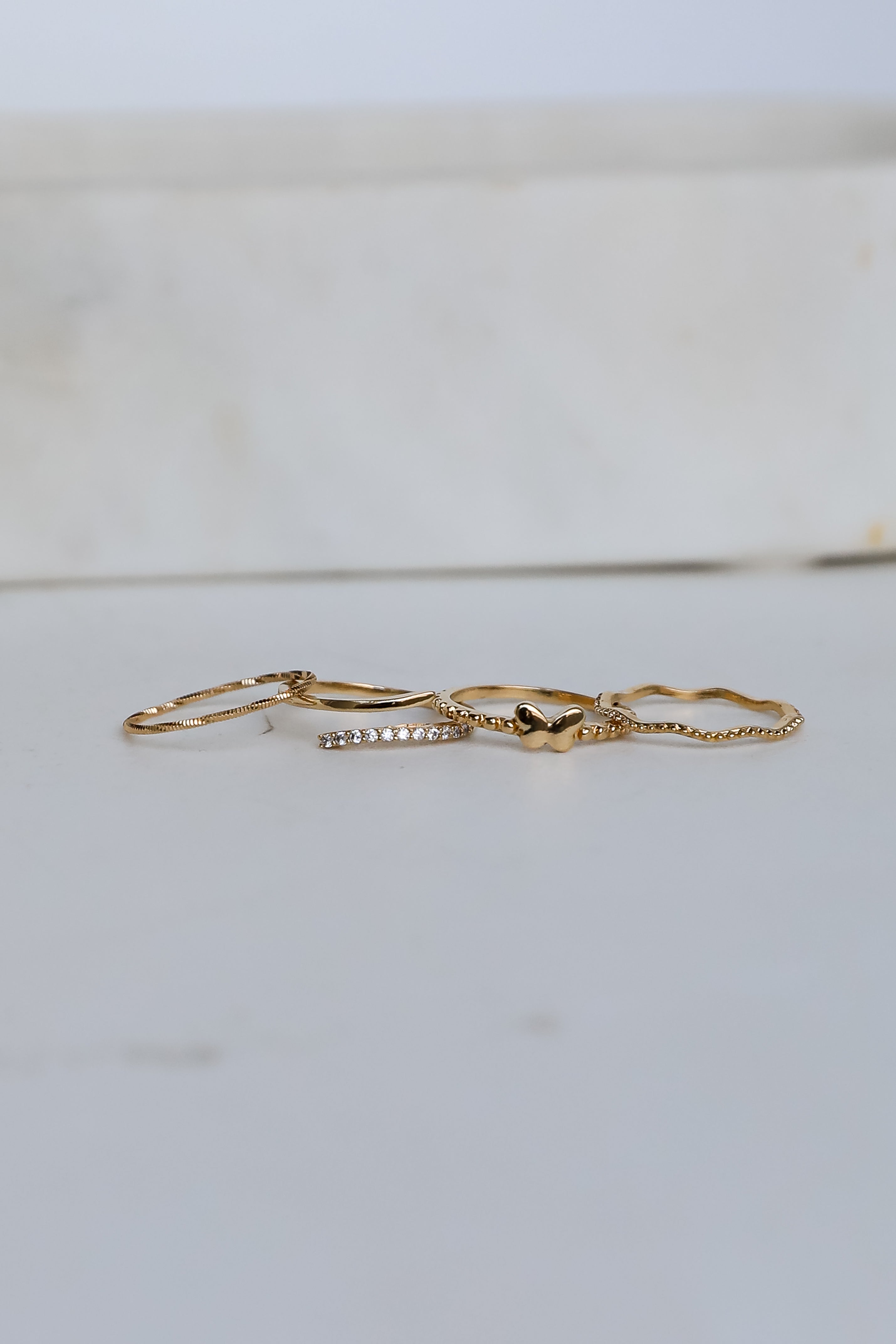 FINAL SALE - Elena Gold Ring Set