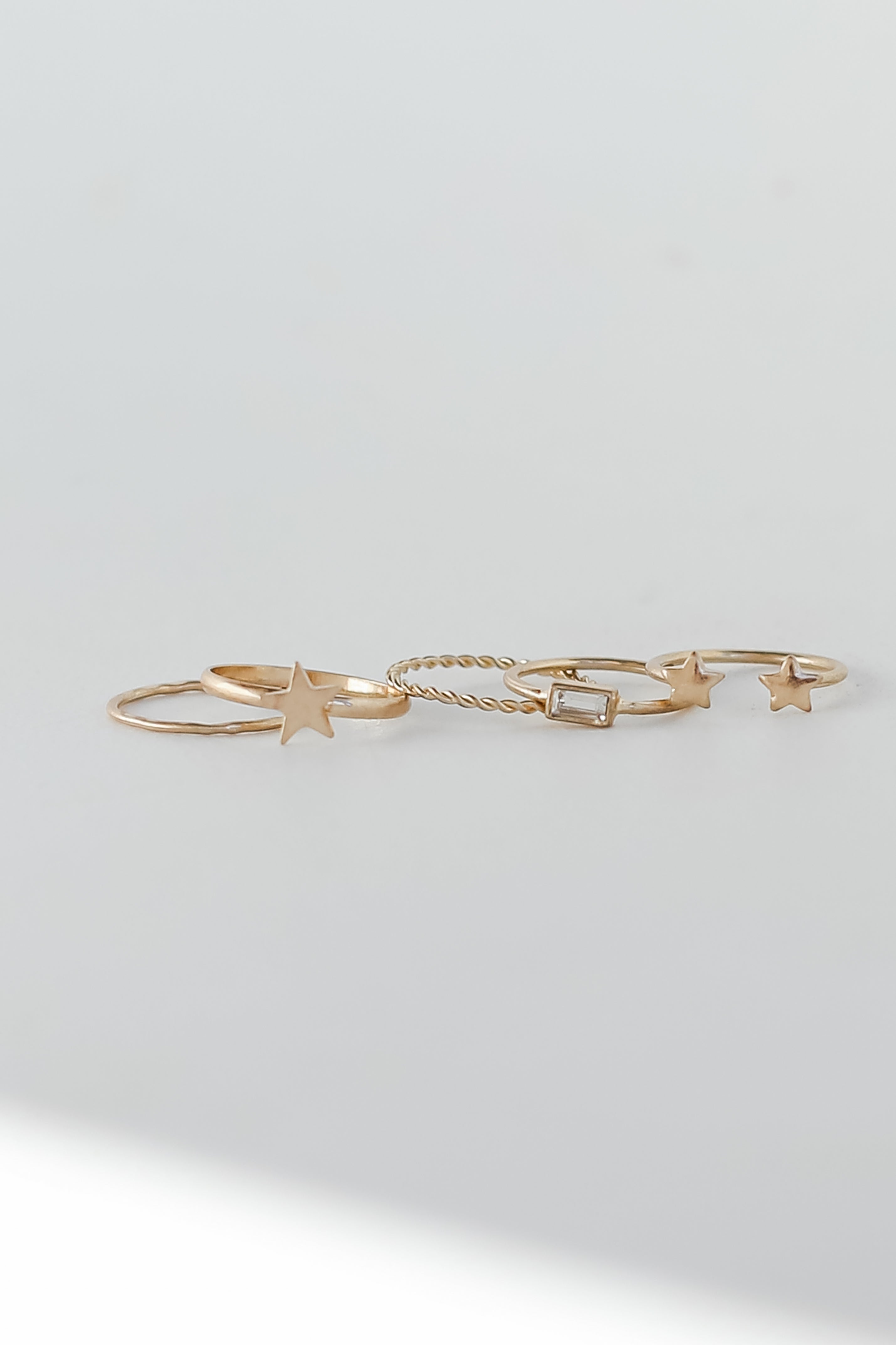 FINAL SALE - Sutton Gold Star Ring Set