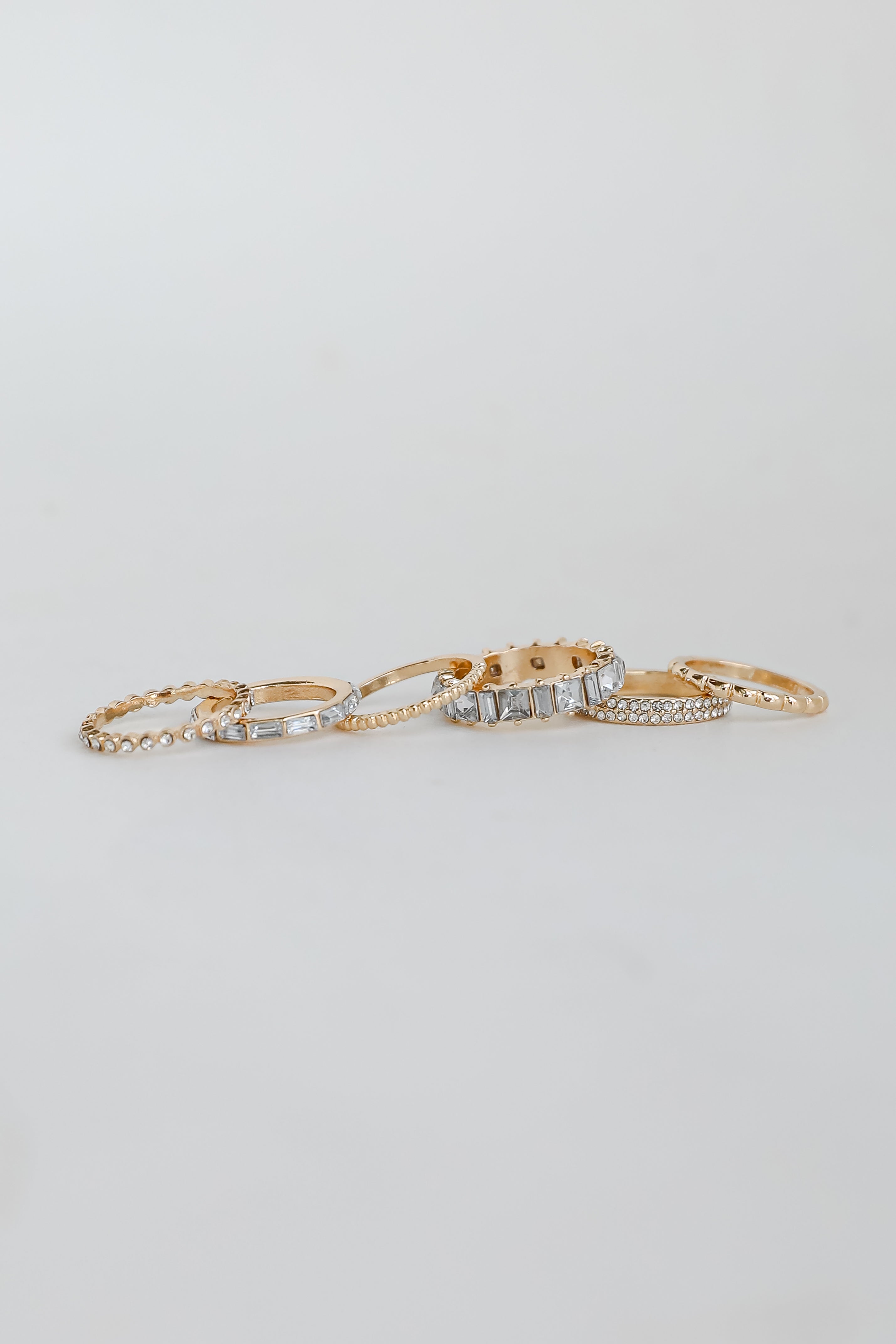 Jane Gold Gemstone Ring Set