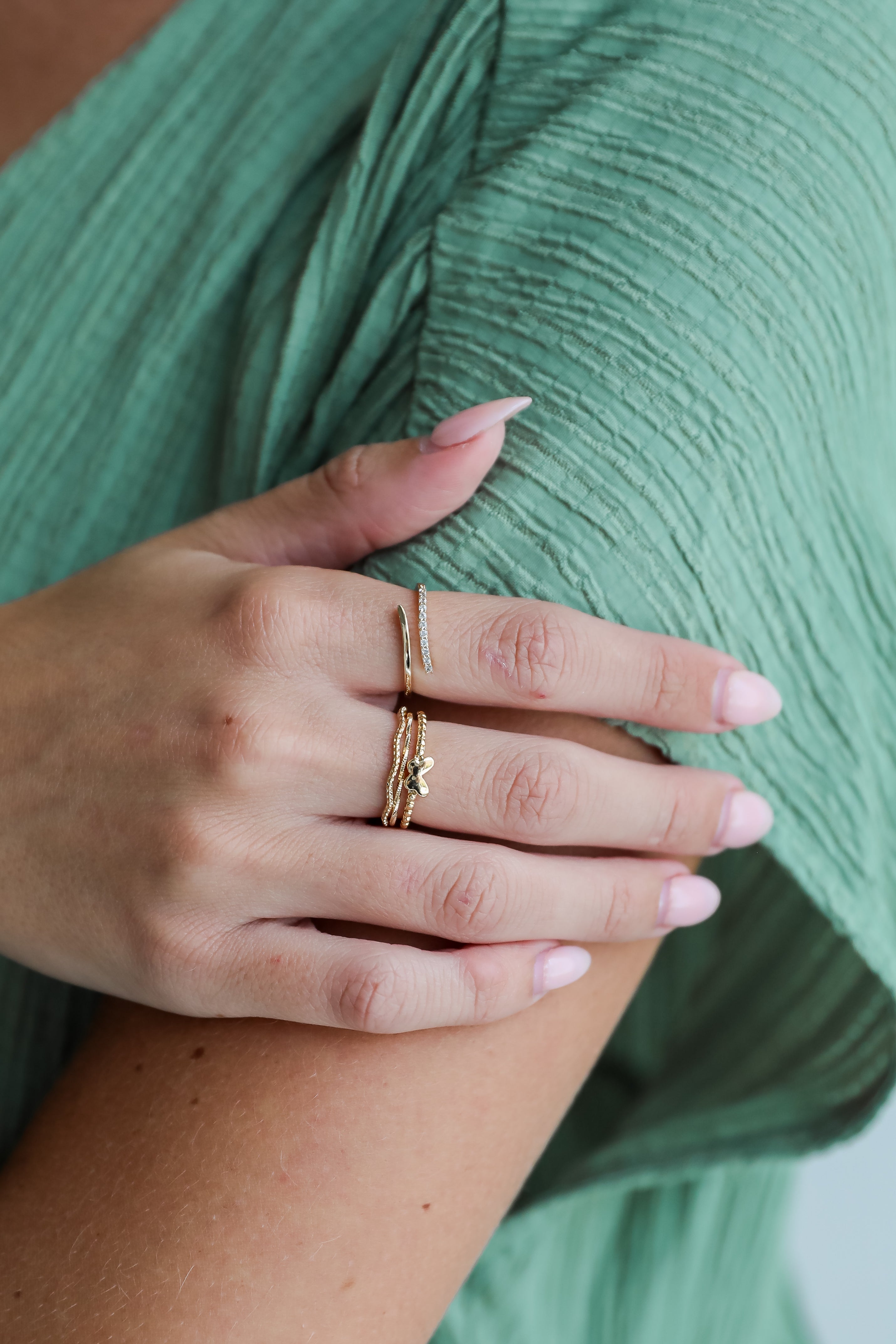 FINAL SALE - Elena Gold Ring Set