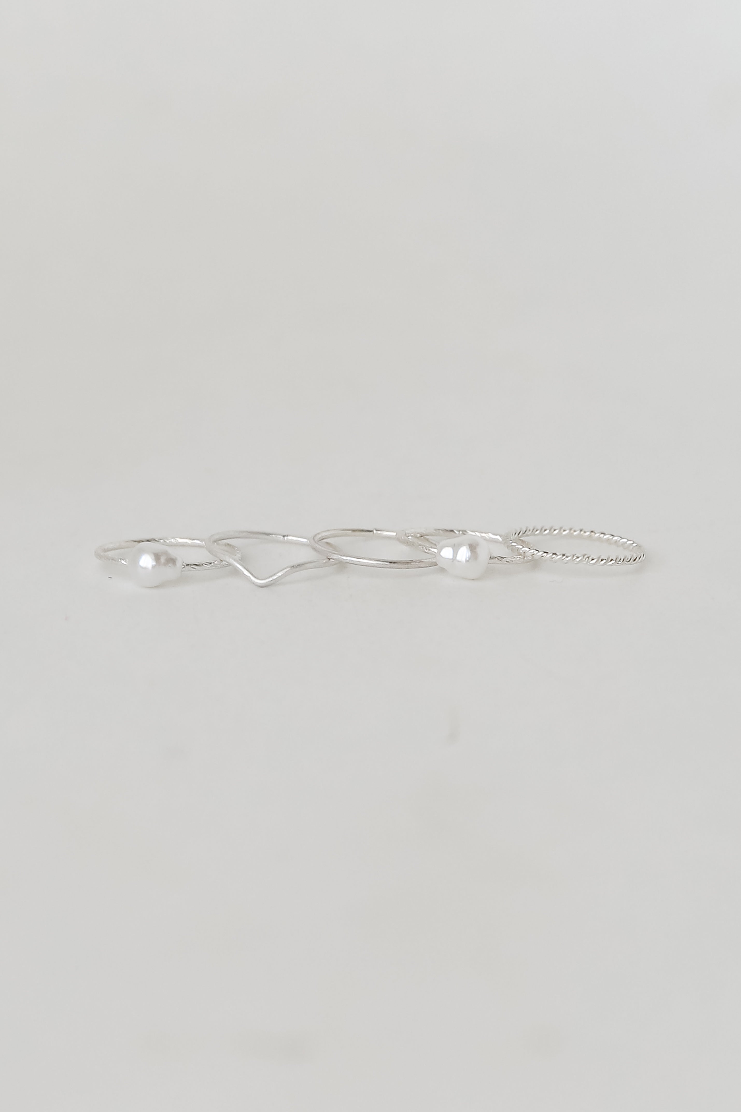 FINAL SALE - Teagan Pearl Ring Set