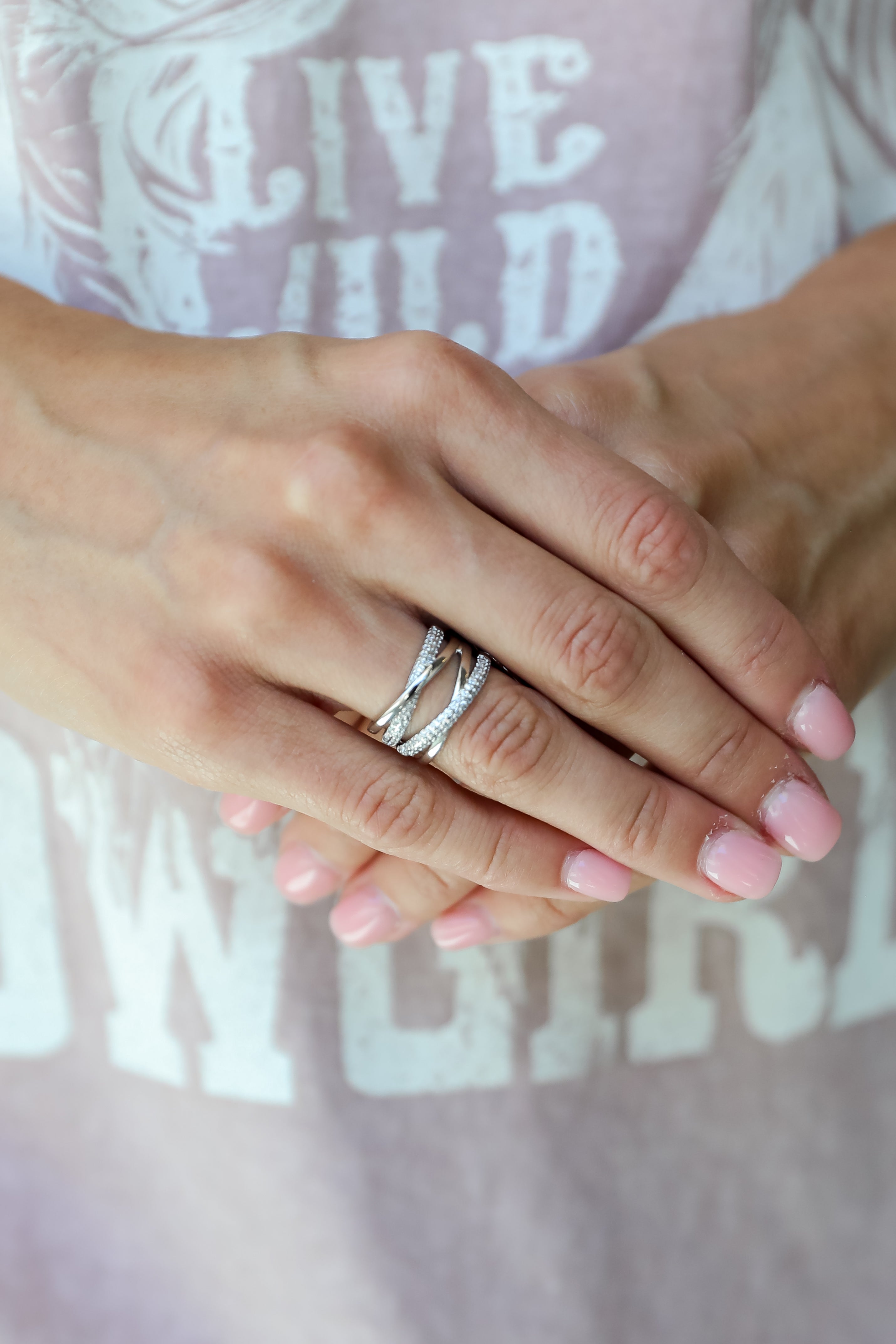 FINAL SALE - Gia Silver Rhinestone Ring