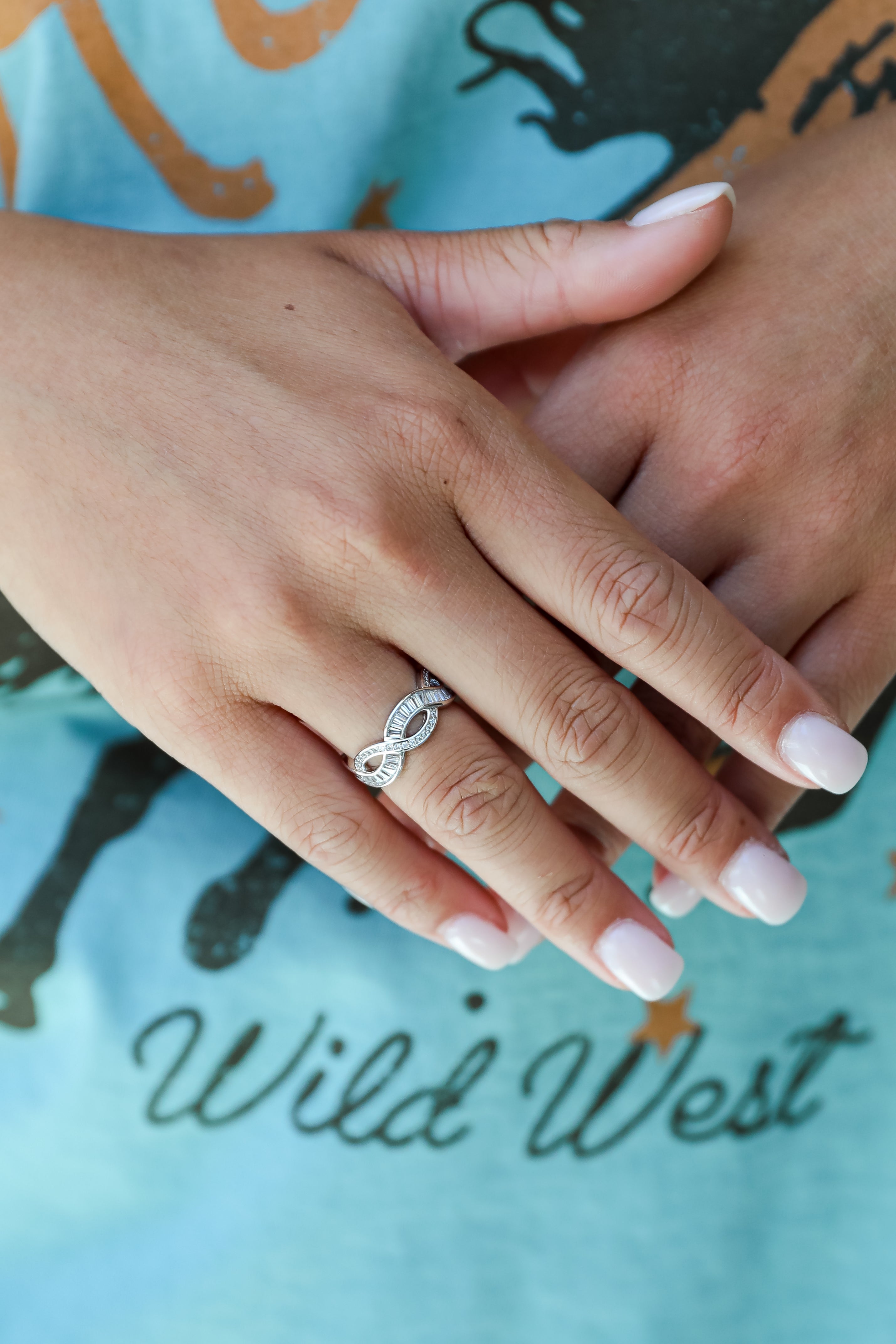 FINAL SALE - Hazel Silver Rhinestone Braided Ring