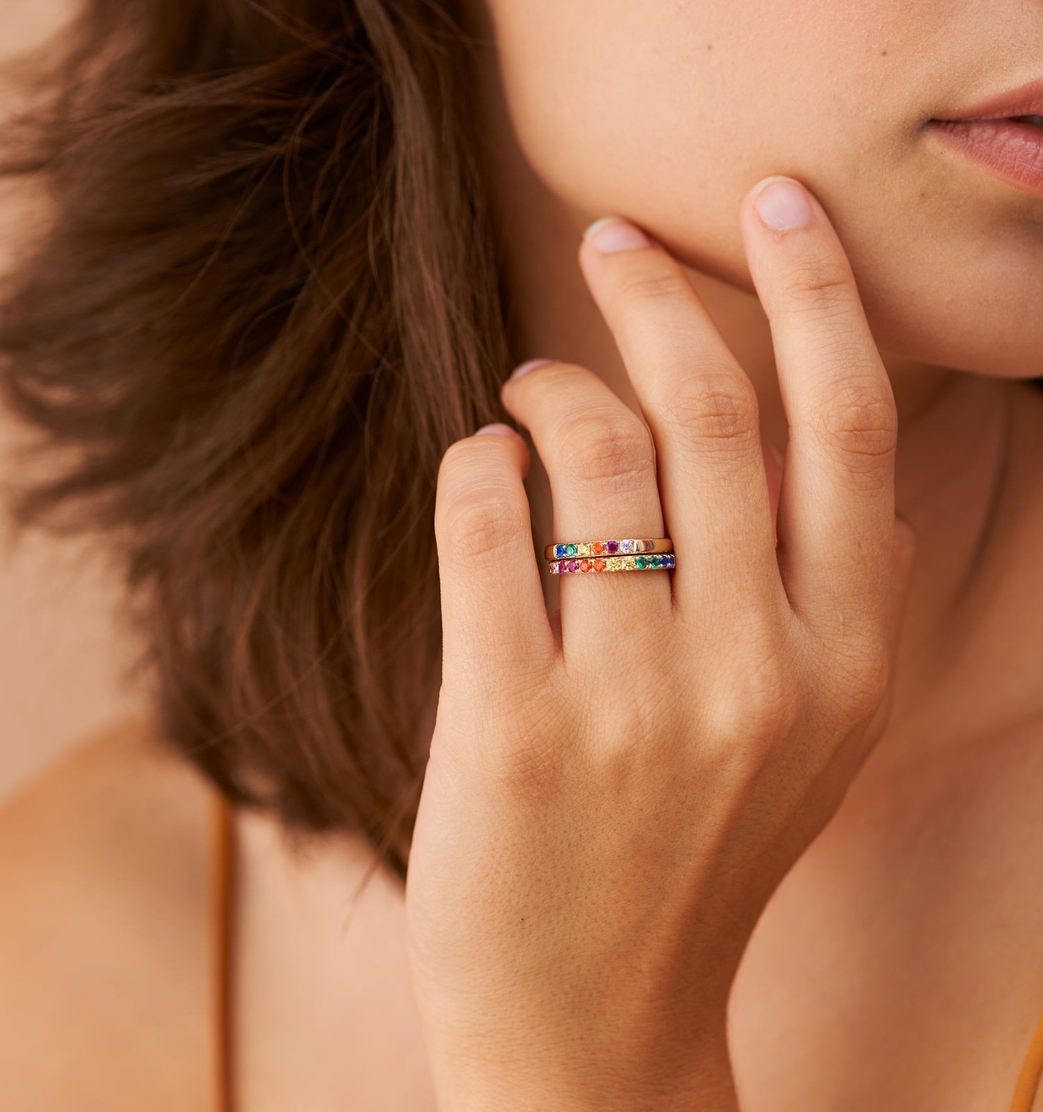 Mini Rainbow Band Ring