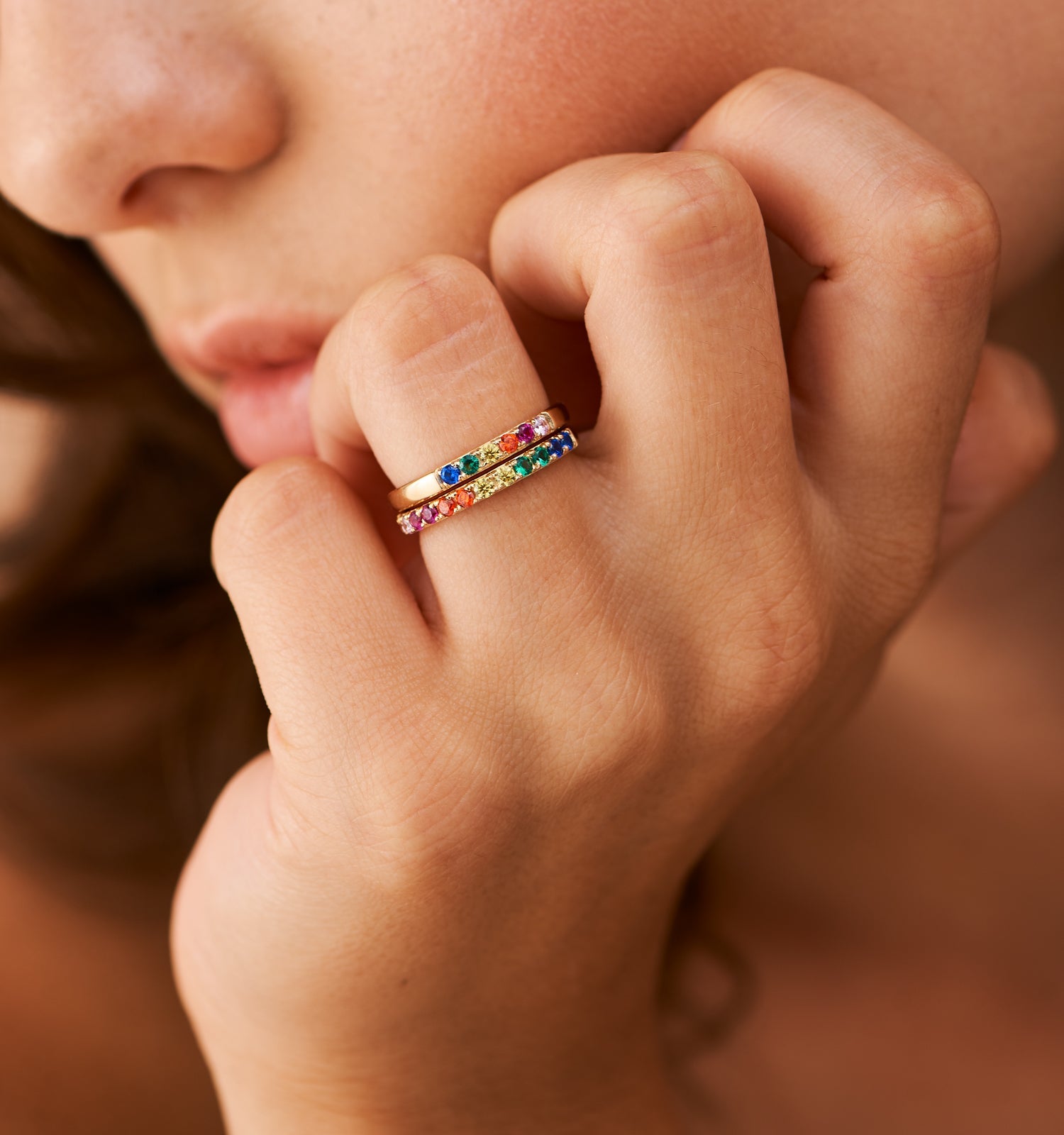 Mini Rainbow Band Ring