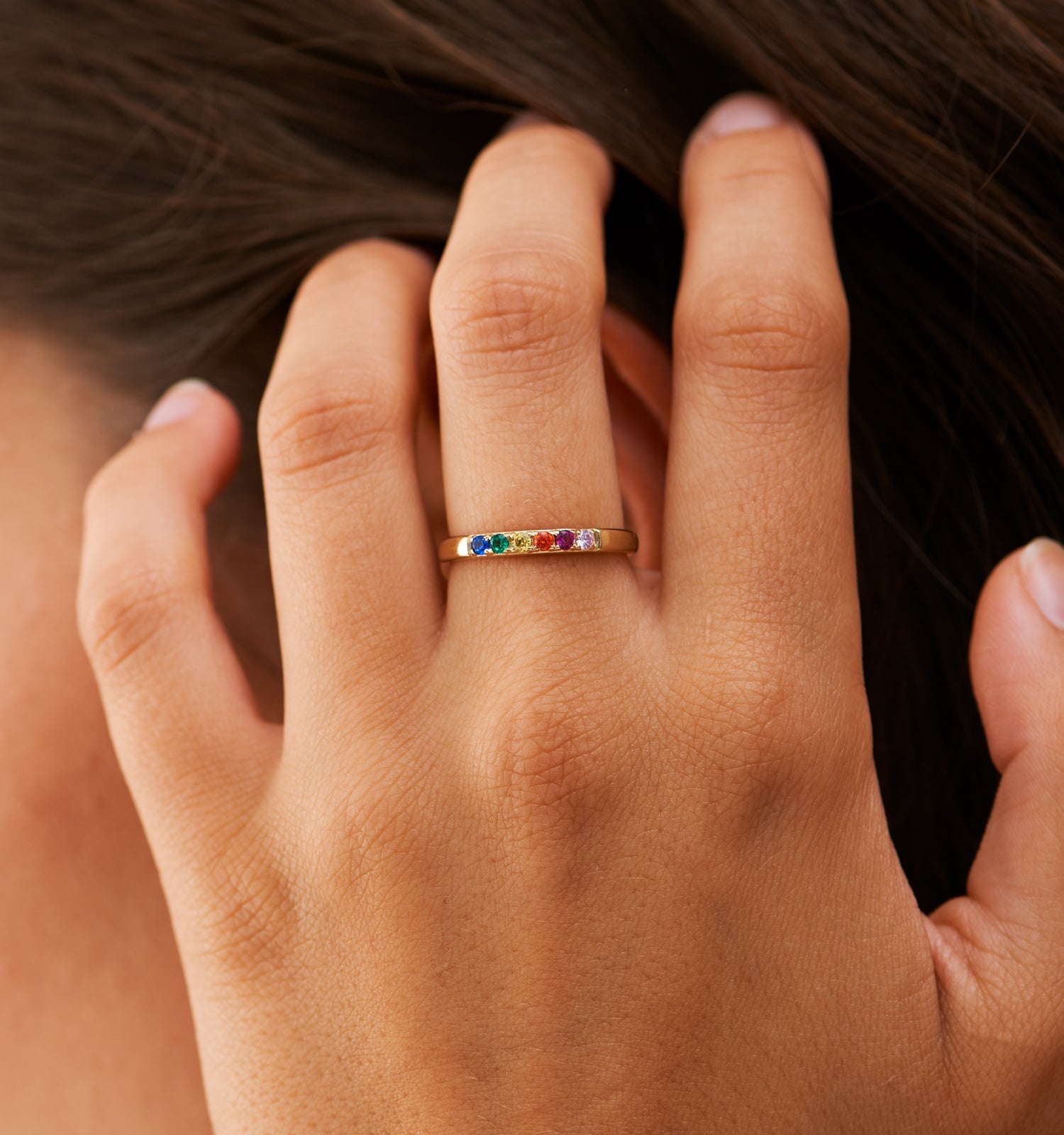 Mini Rainbow Band Ring