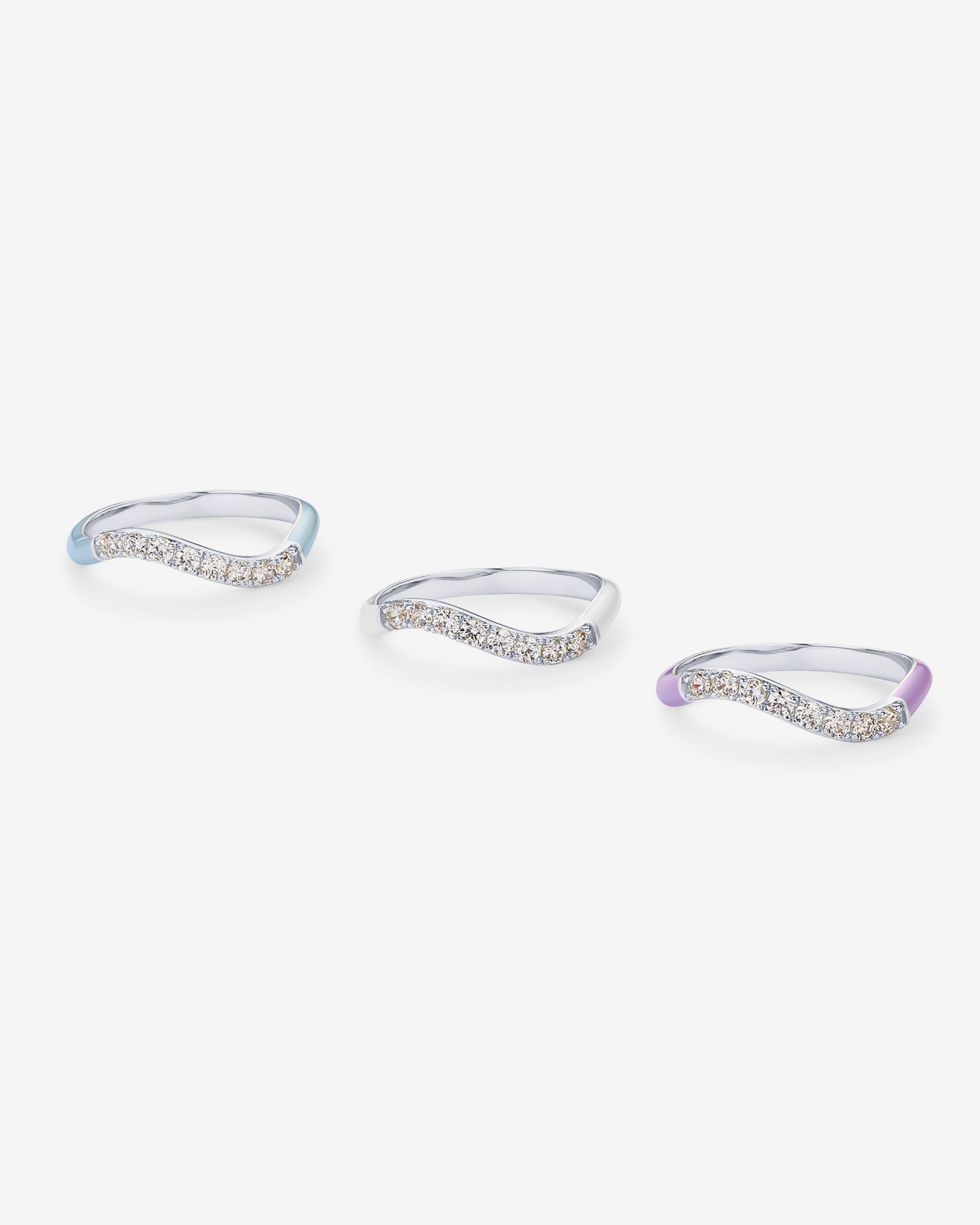 Azul Wavy Enamel Ring