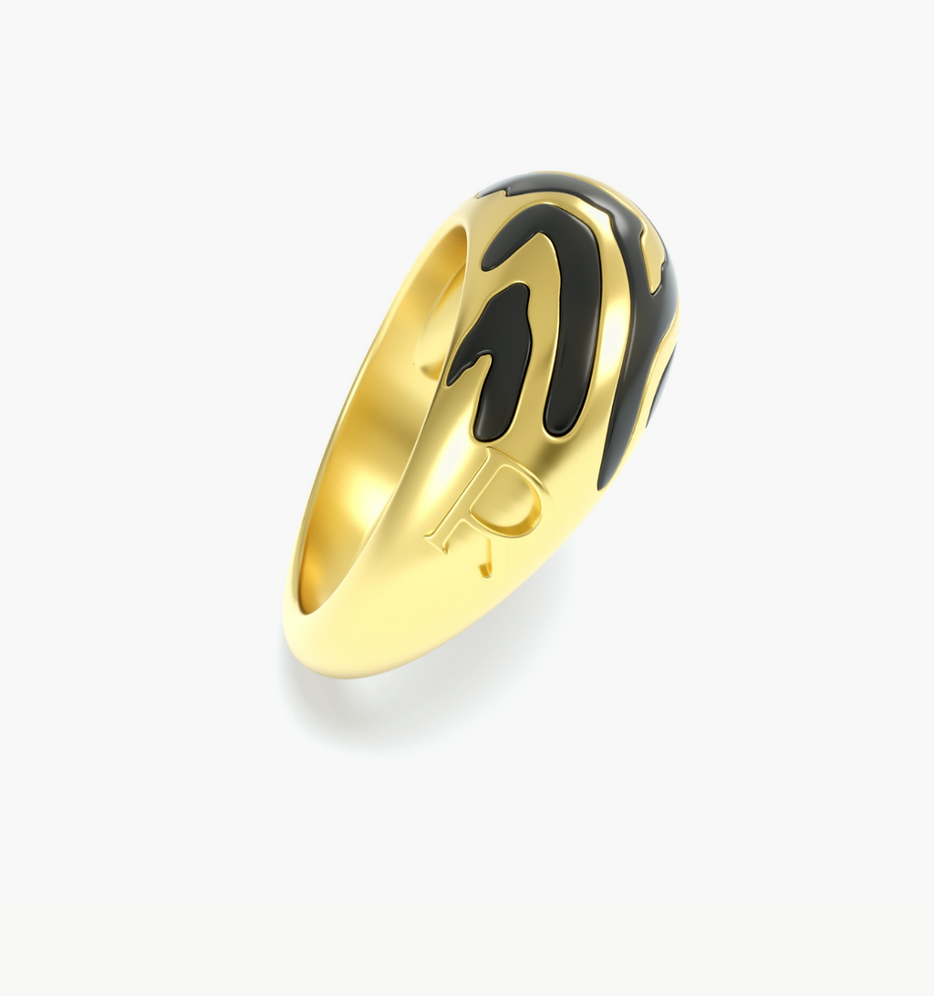Savannah Dome Ring In Black
