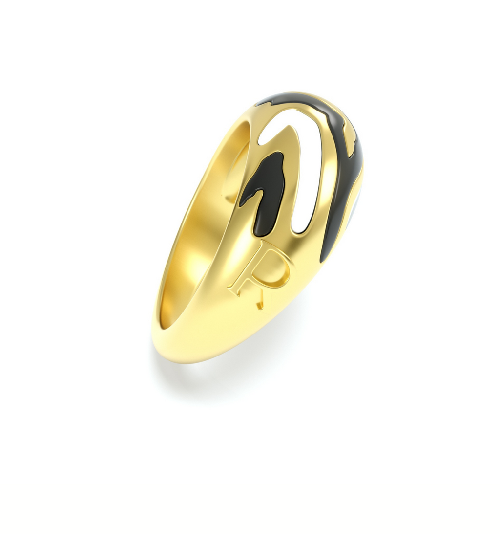 Savannah Dome Ring In Zebra