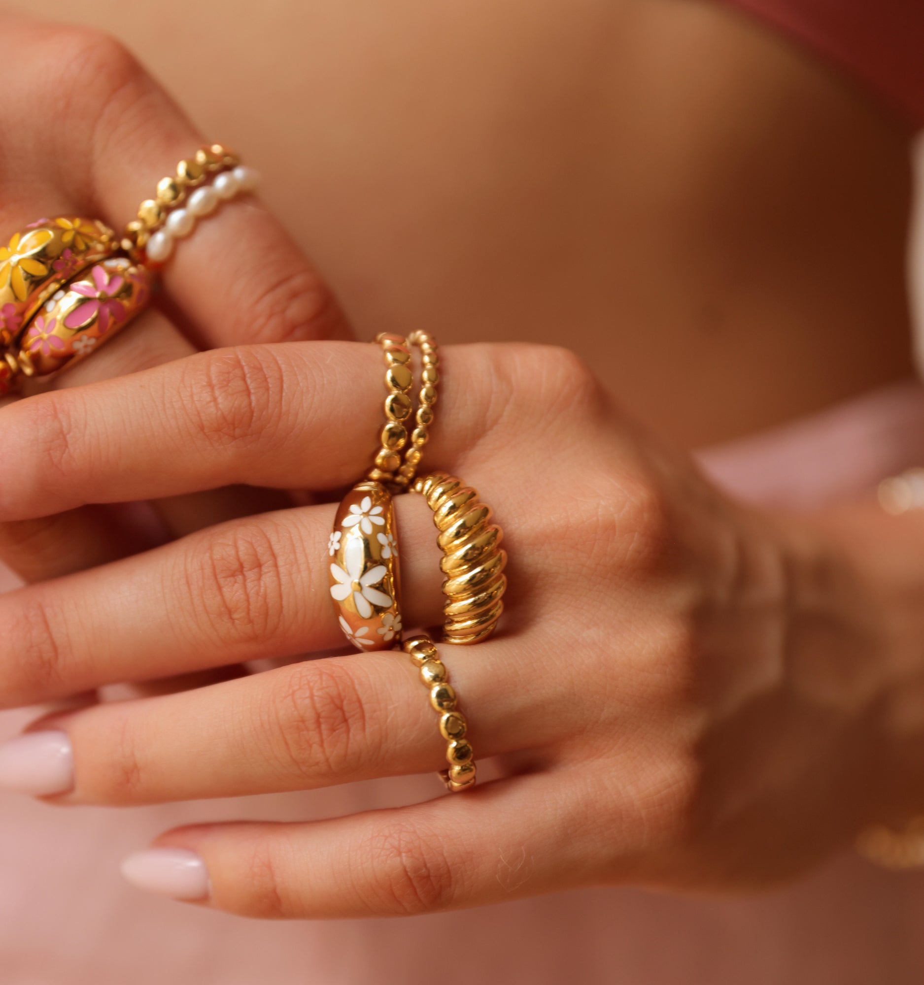 Beaded Stacking Ring