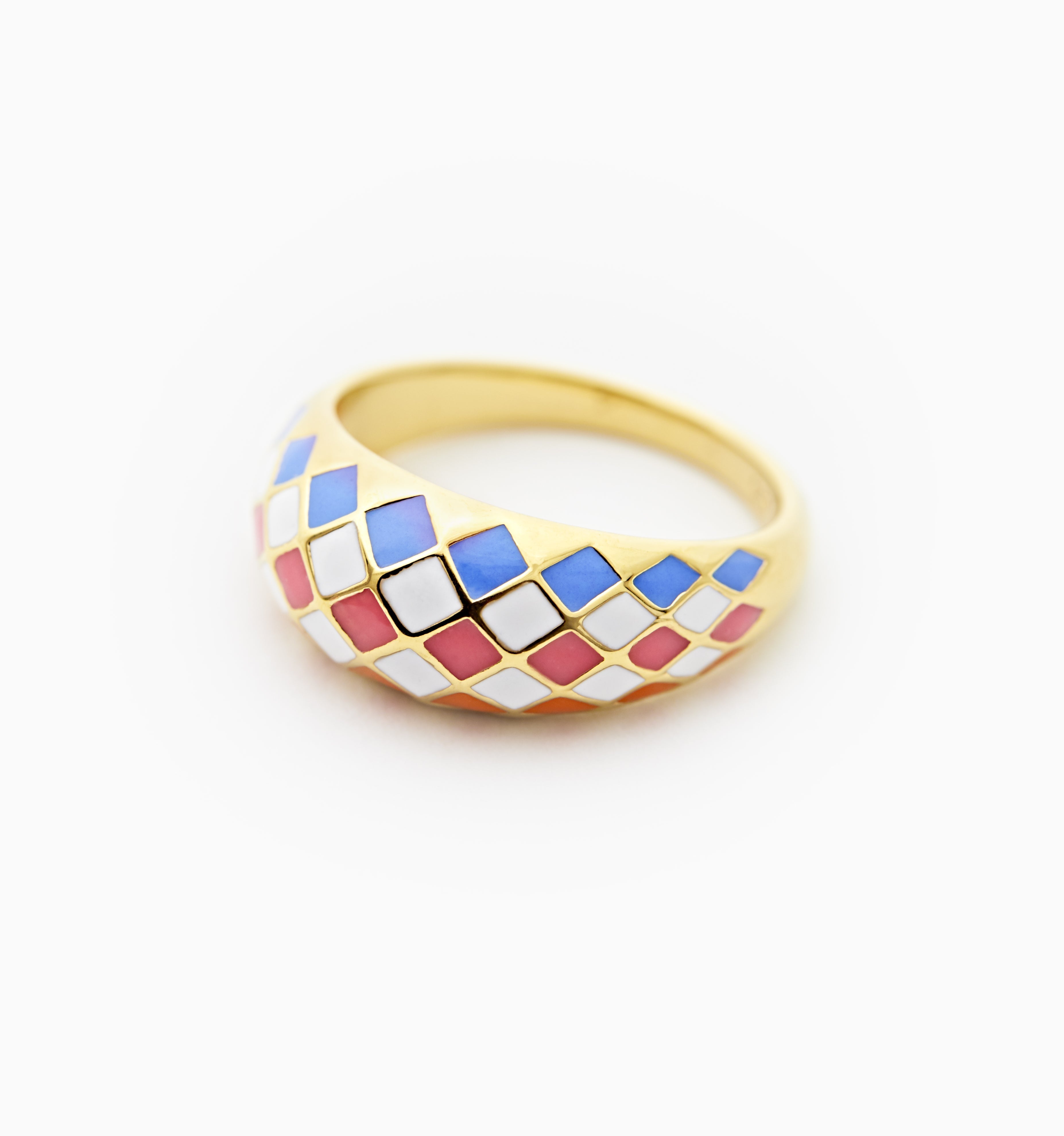 Checker Rings - Sunrise Set of 2