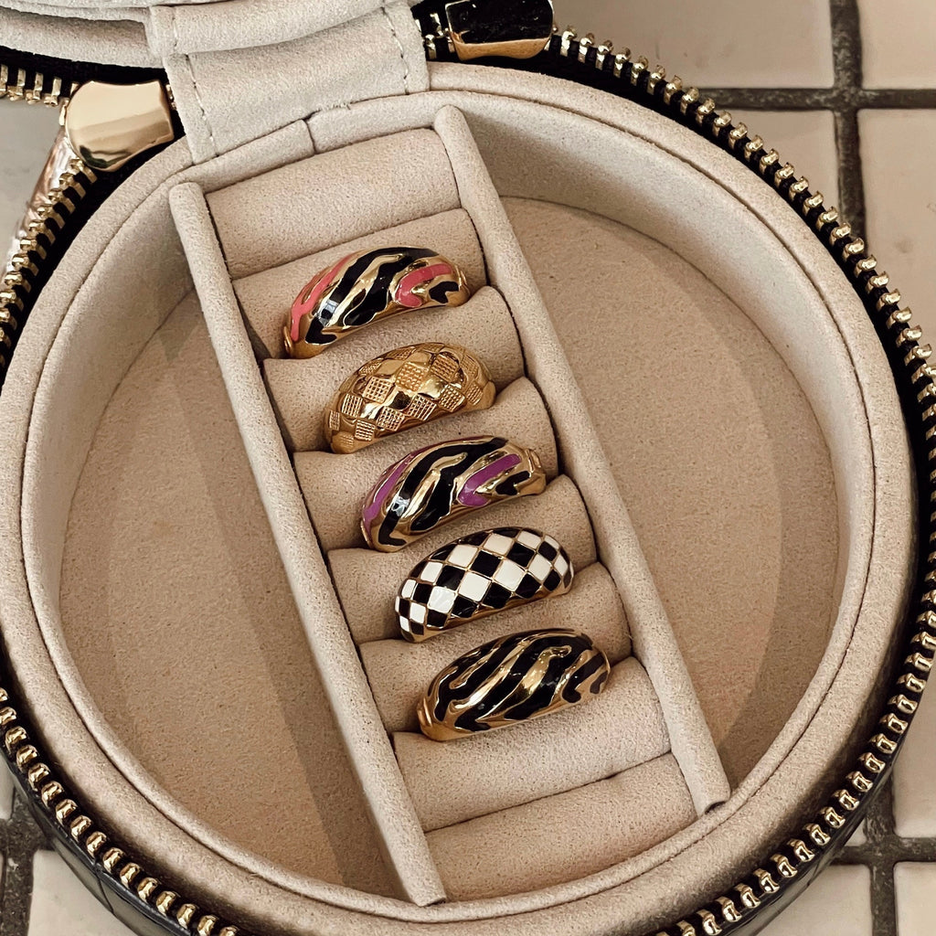 Checker Dome Ring