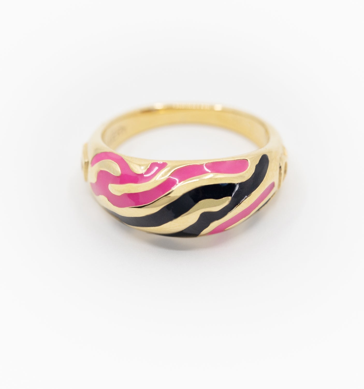 Savannah Dome Ring In Neon Pink