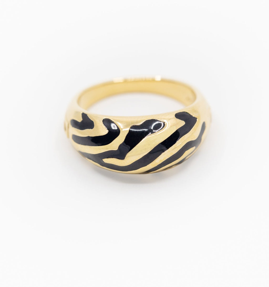 Savannah Dome Ring In Black
