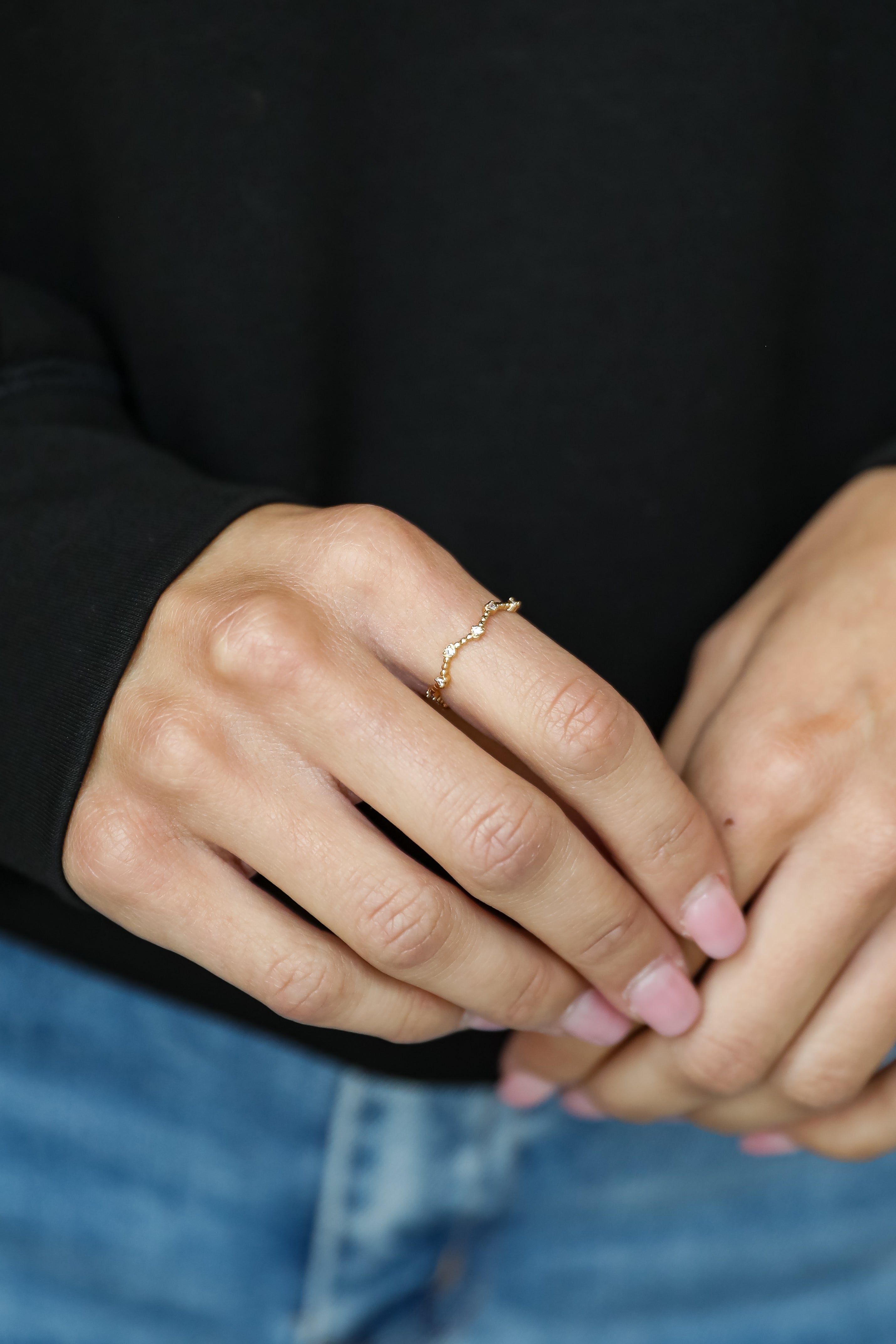 FINAL SALE - Everleigh Gold Rhinestone Heart Ring