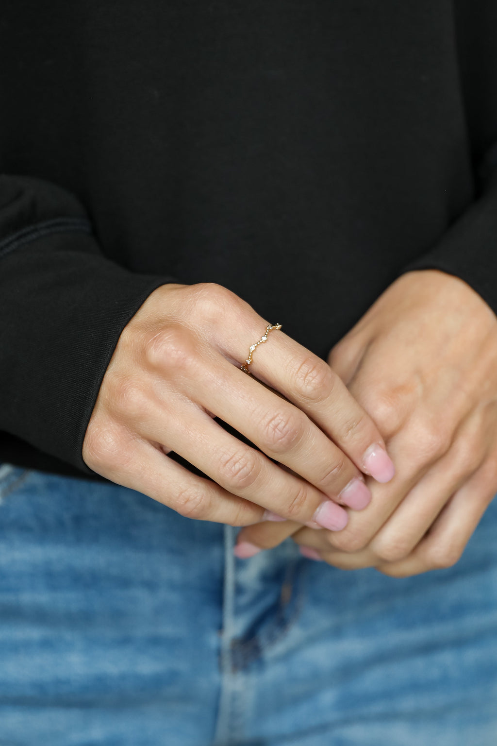 FINAL SALE - Everleigh Gold Rhinestone Heart Ring