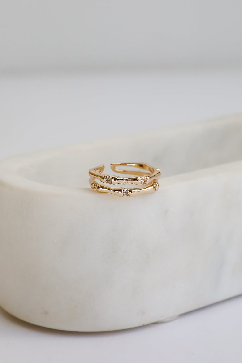 Luna Gold Double Ring
