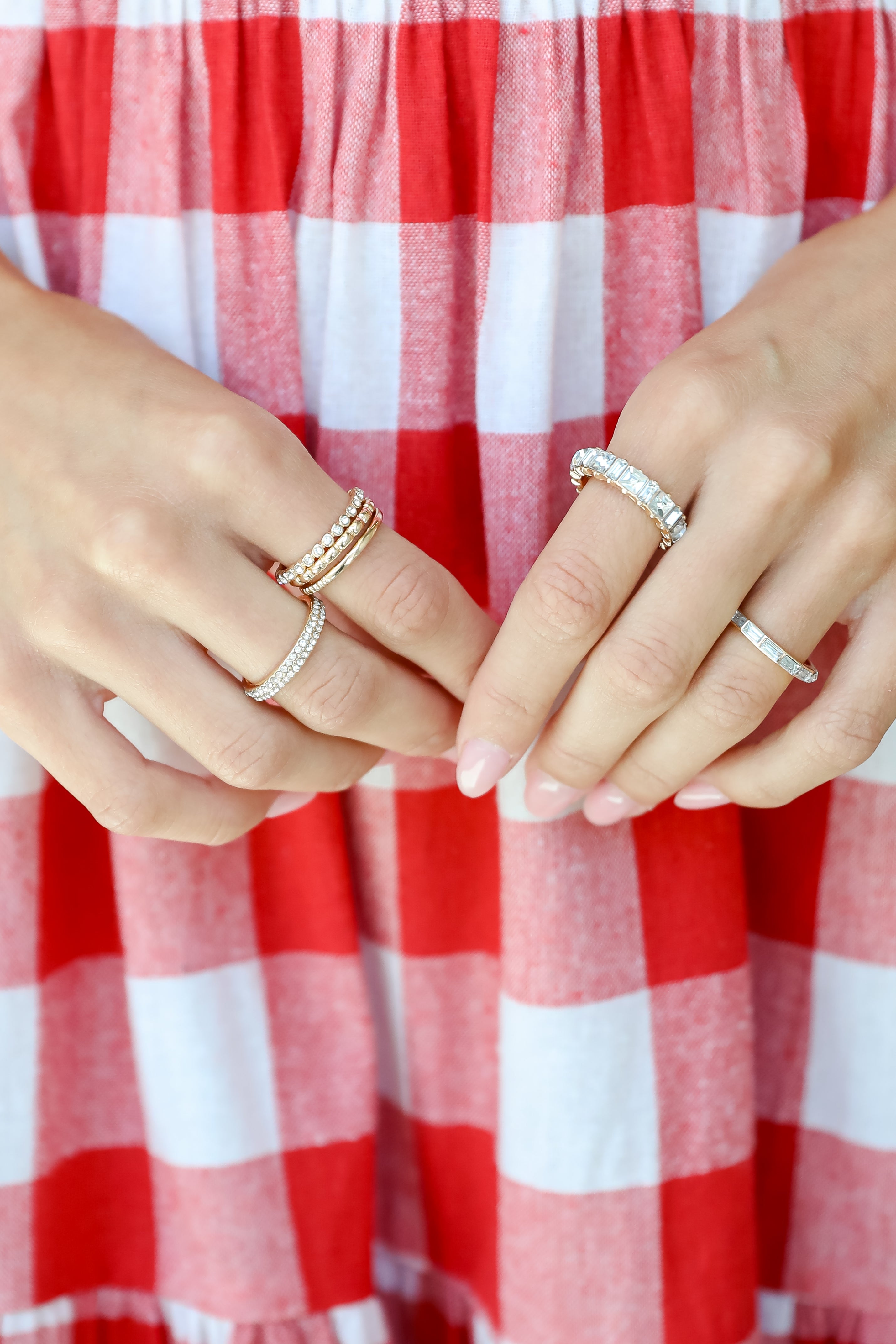 Jane Gold Gemstone Ring Set