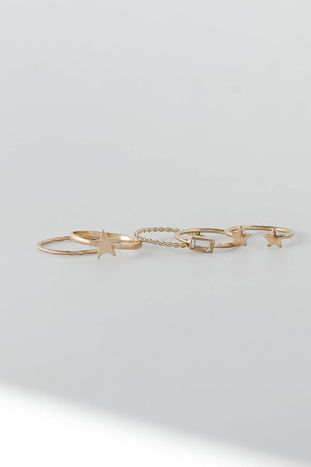 FINAL SALE - Sutton Gold Star Ring Set