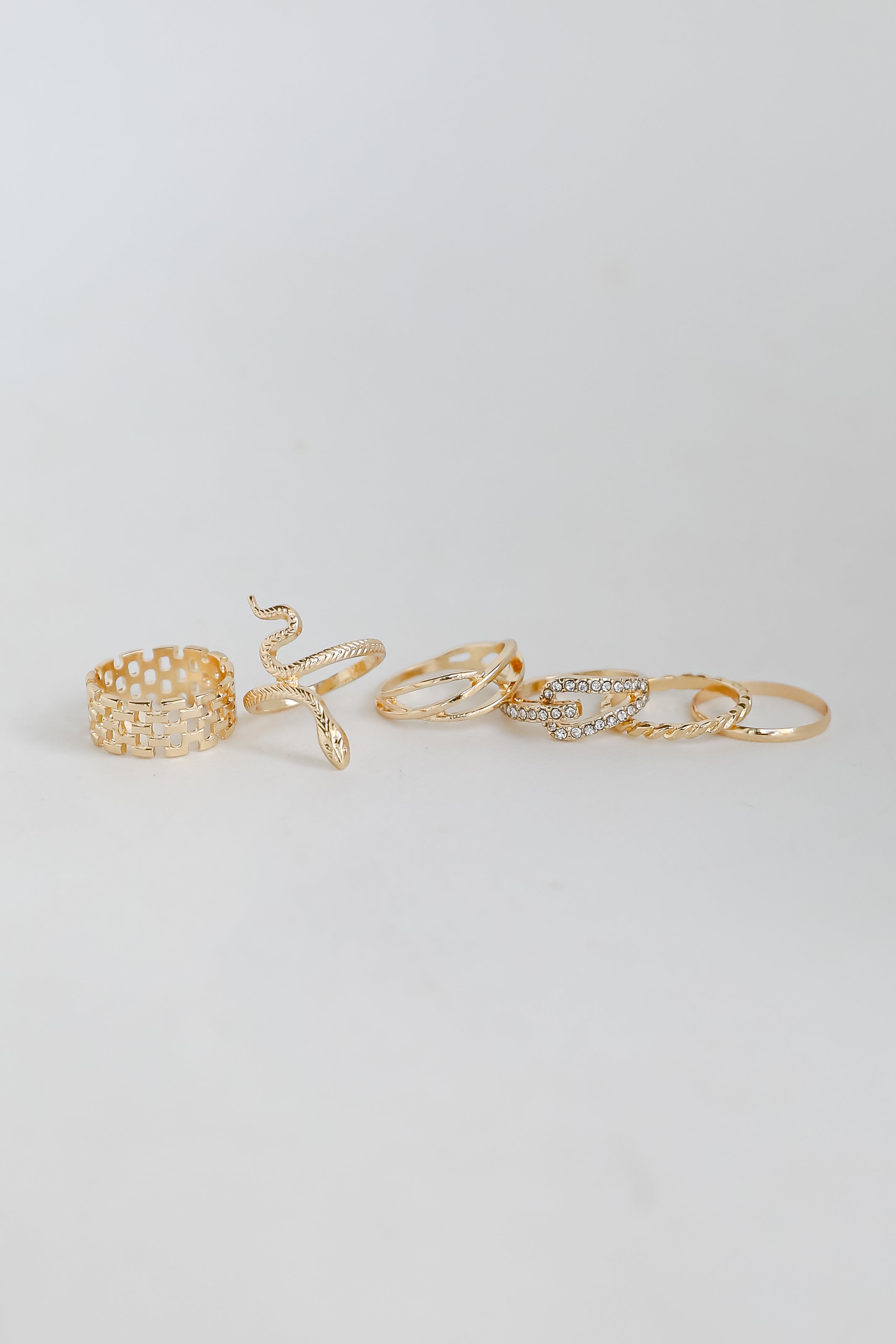 Margot Gold Snake Ring Set
