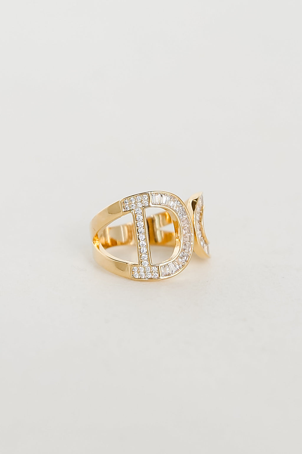 FINAL SALE - Paisley Gold Rhinestone "I Do" Ring
