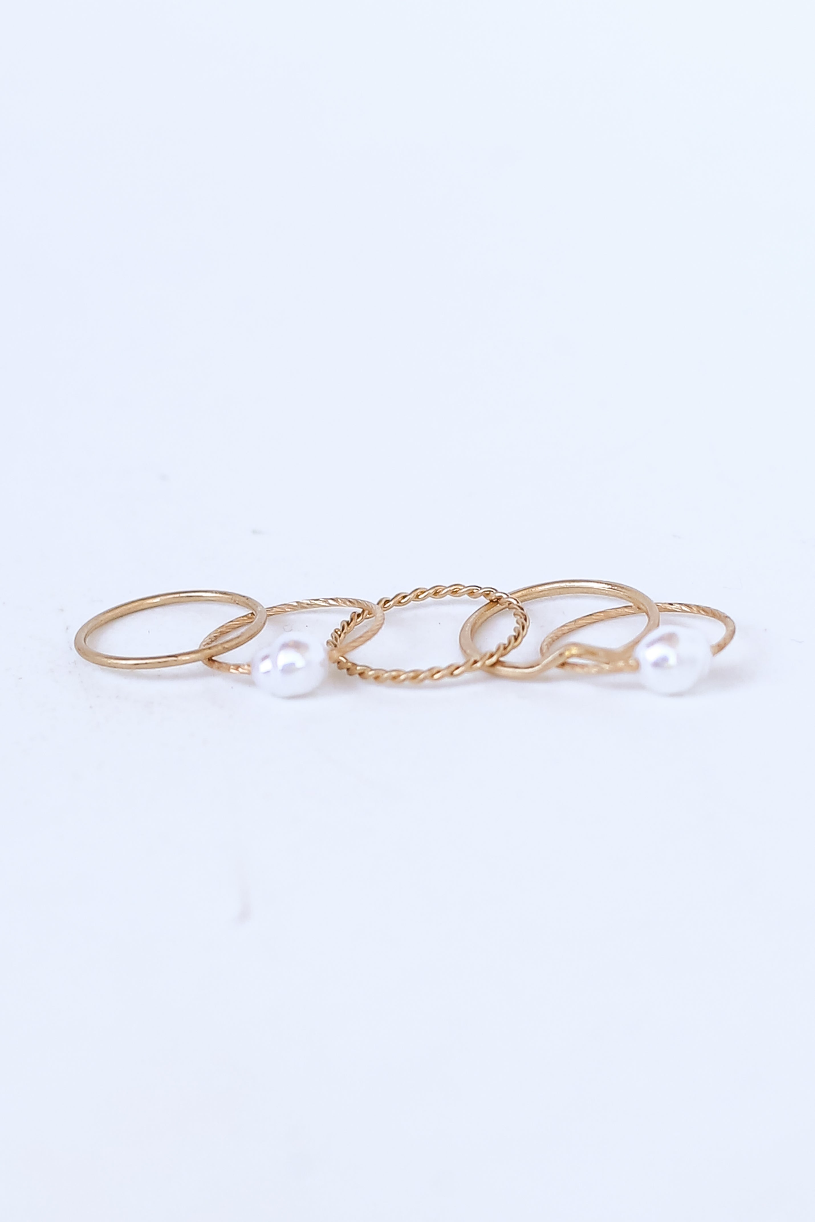 FINAL SALE - Teagan Pearl Ring Set