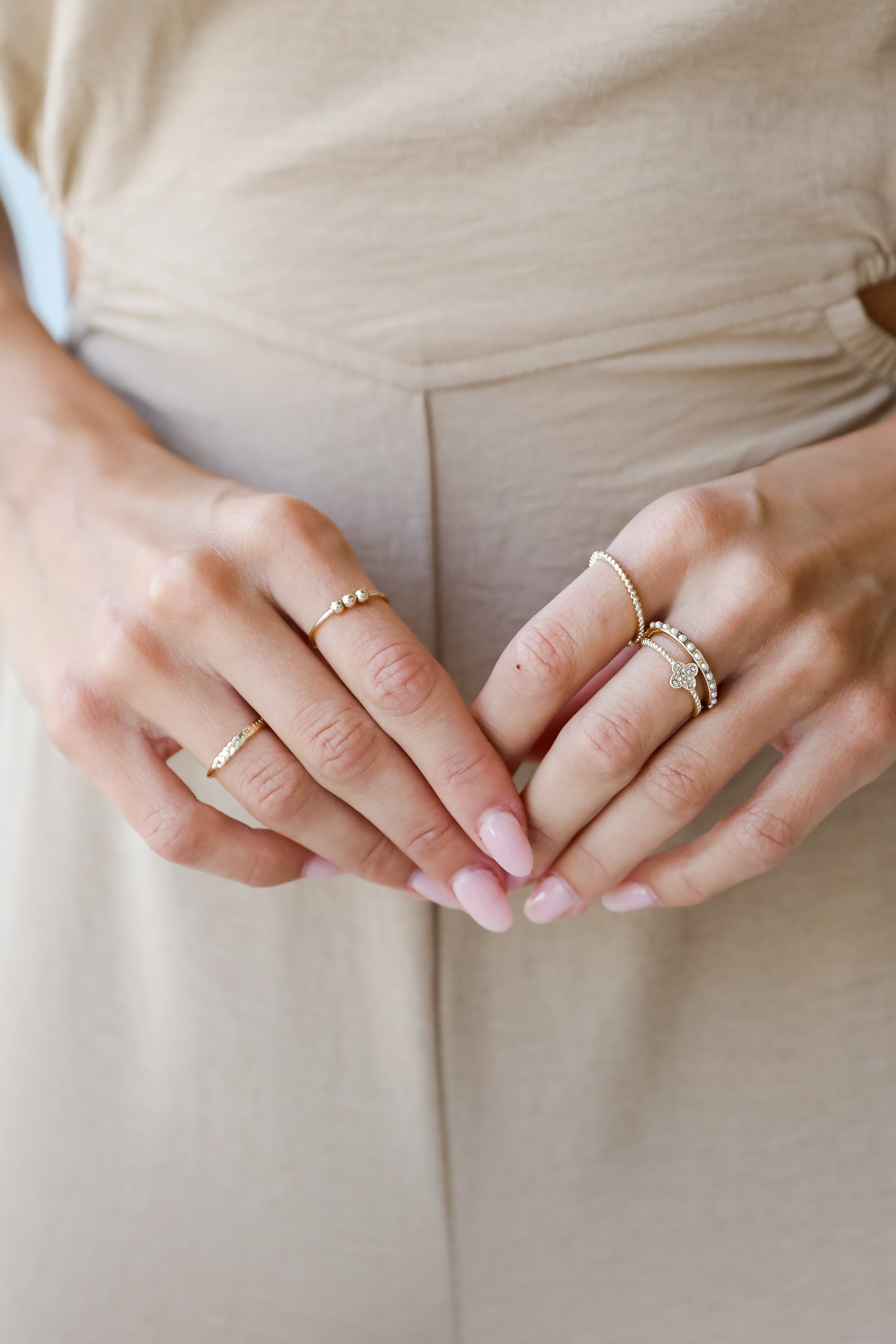 Nicole Gold Ring Set