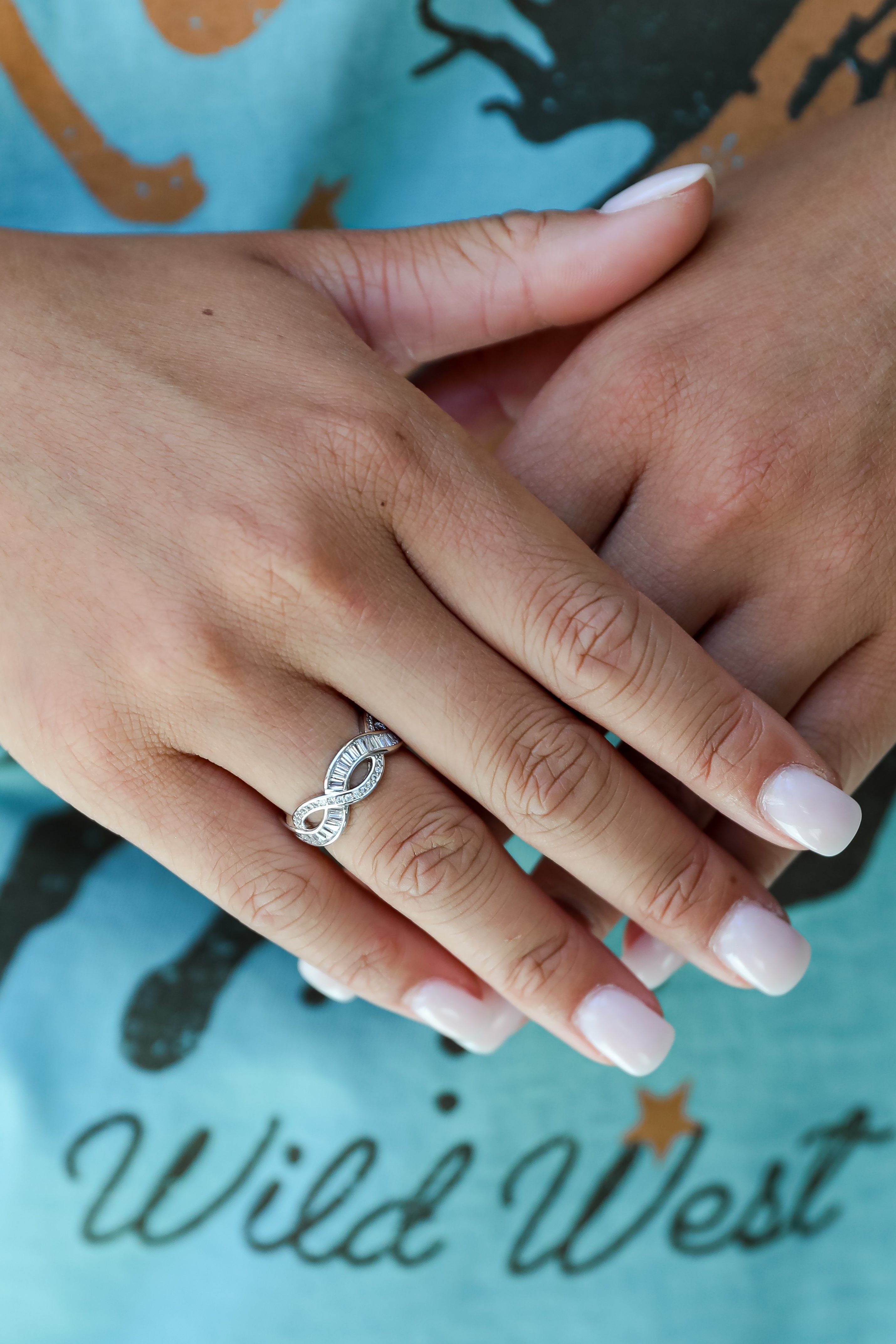 FINAL SALE - Hazel Silver Rhinestone Braided Ring